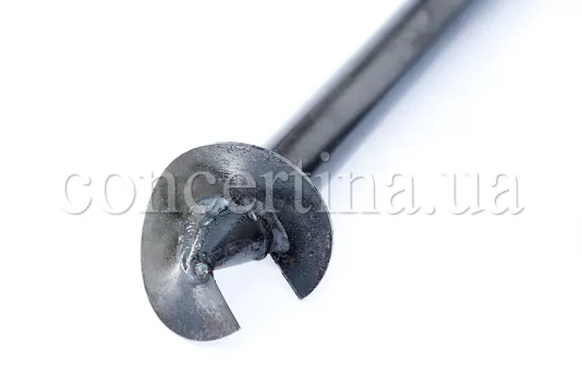 Screw piles for barbed wire mounting